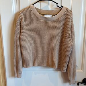 Coldwater Creek Women's Beige Crew Neck Sweater